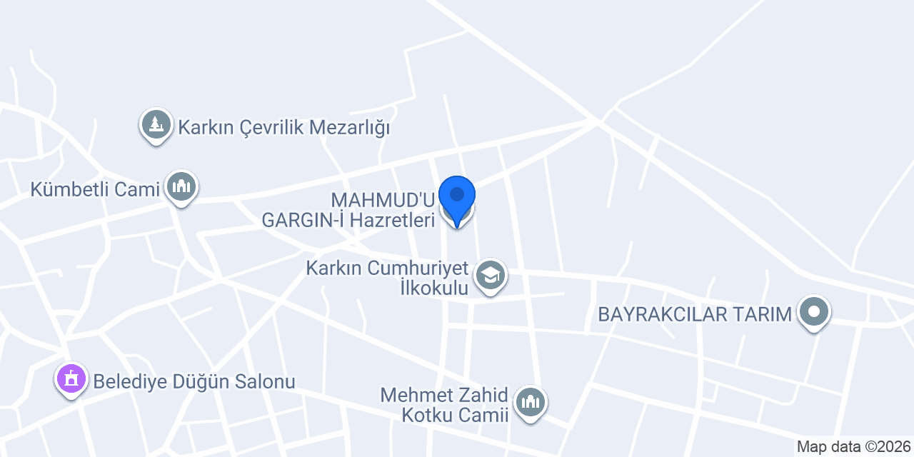 MAHMUD'U GARGIN-İ Hazretleri konumu