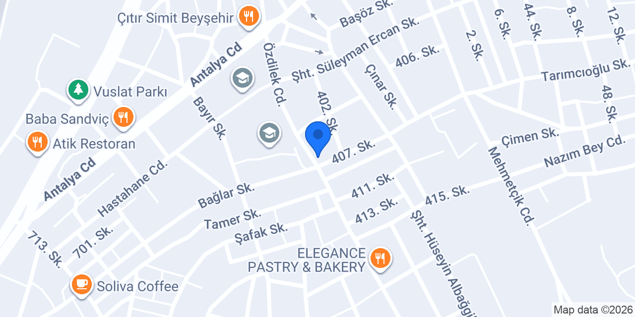 Beyşehir Veteriner Kliniği konumu