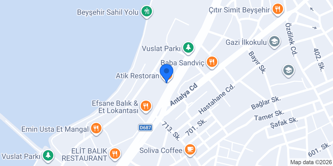 Atik Restoran konumu
