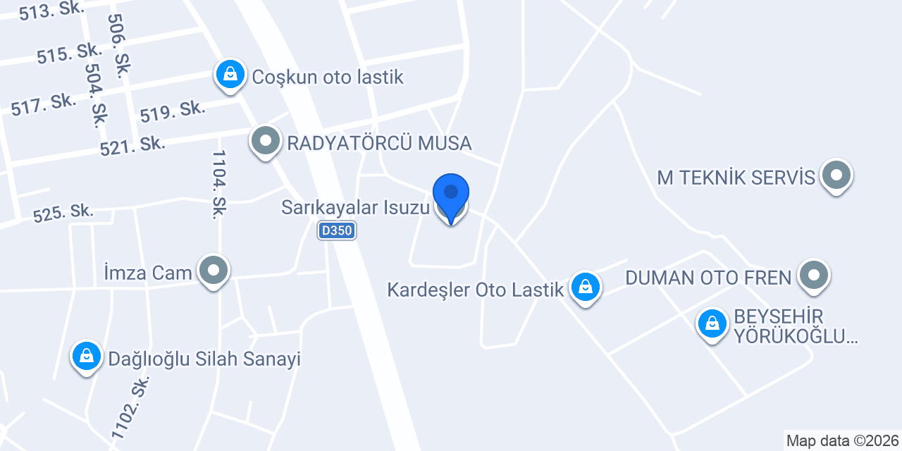 Sarıkayalar Isuzu konumu