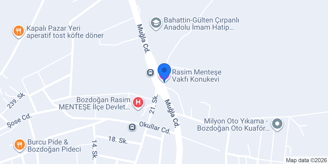 Rasim Menteşe Vakfı Konukevi konumu