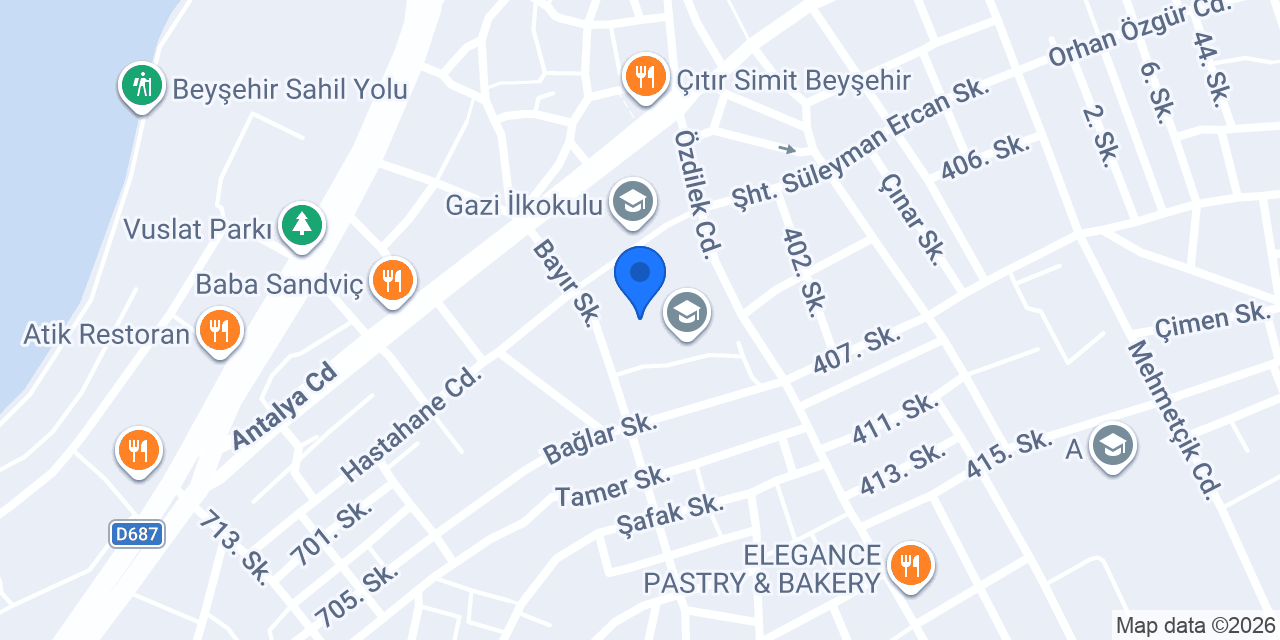 Alaaddin Ortaokulu konumu