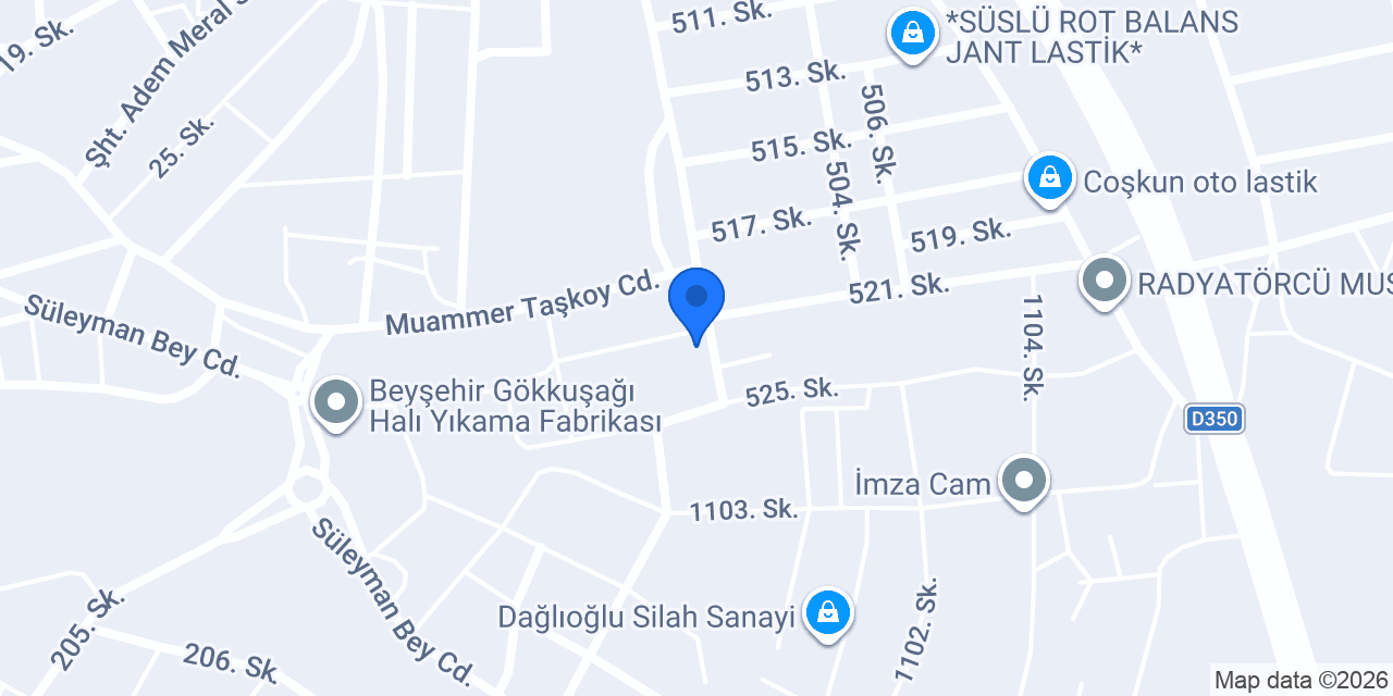 Ahsen Mobilya konumu