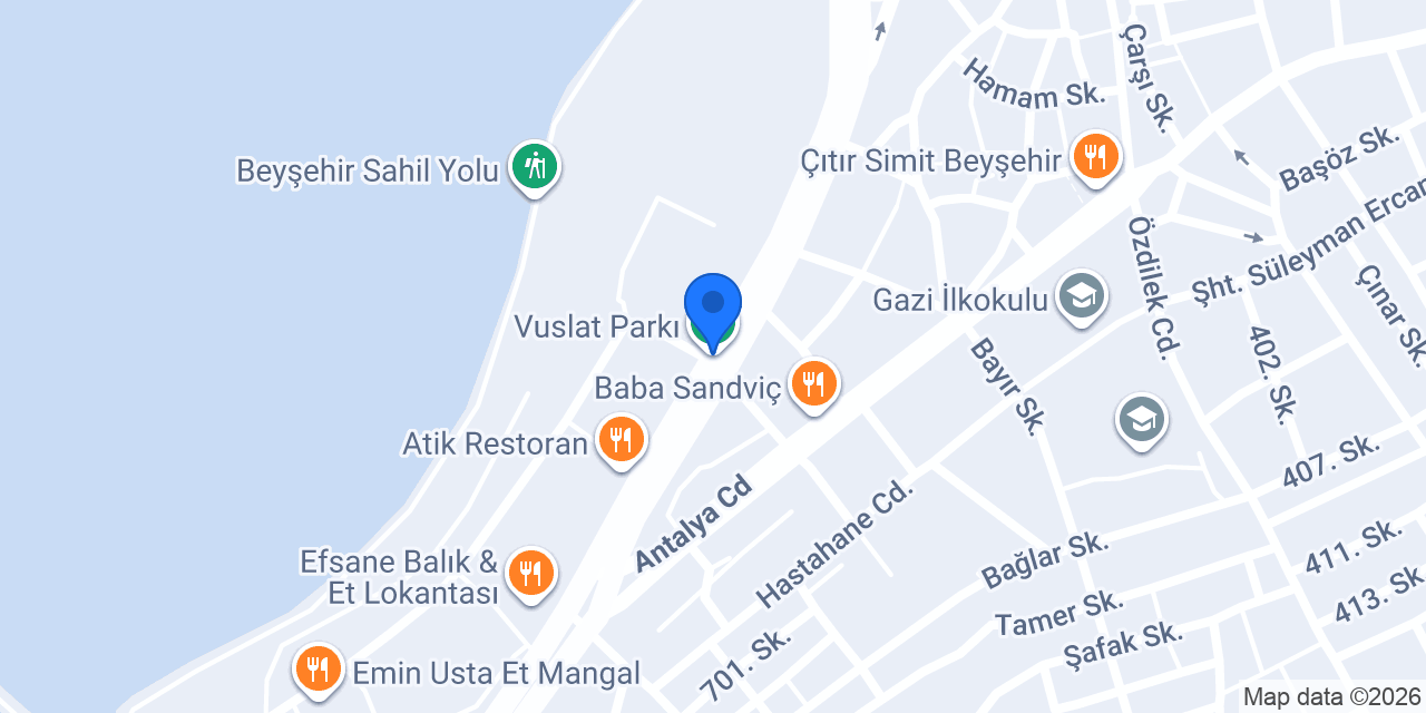 Vuslat Parkı konumu