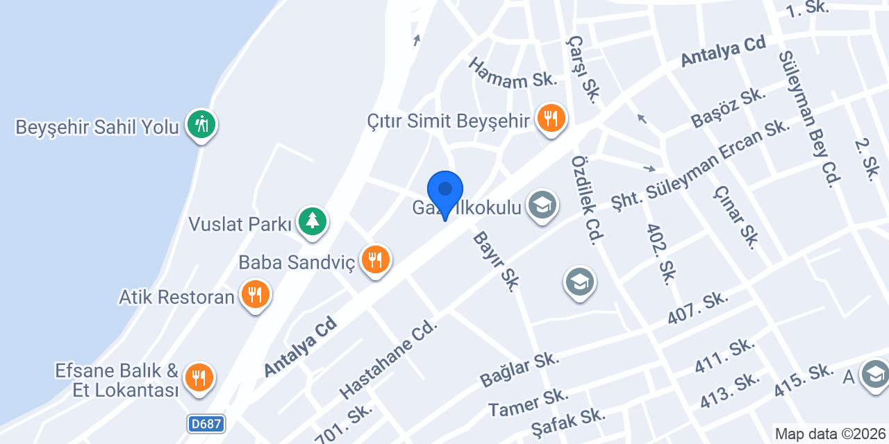 Saklı Avlu Cafe & Çay Bahçesi konumu