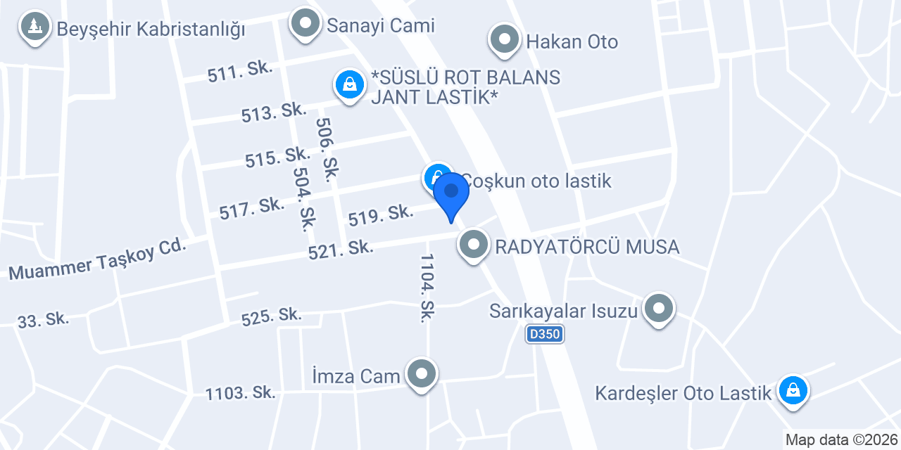 Öz Garaj Aksesuar konumu