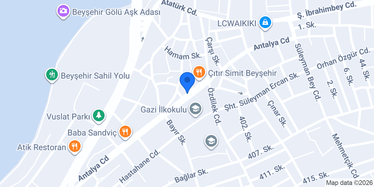 Gümrah Elektrik & Avize | Beyşehir konumu