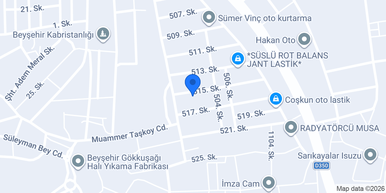 Beyustam Mobilya konumu