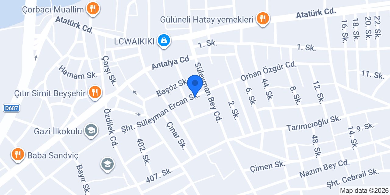 Altın Makas Terzi konumu