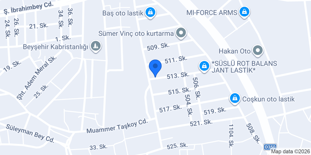Kardeşler Mobilya konumu