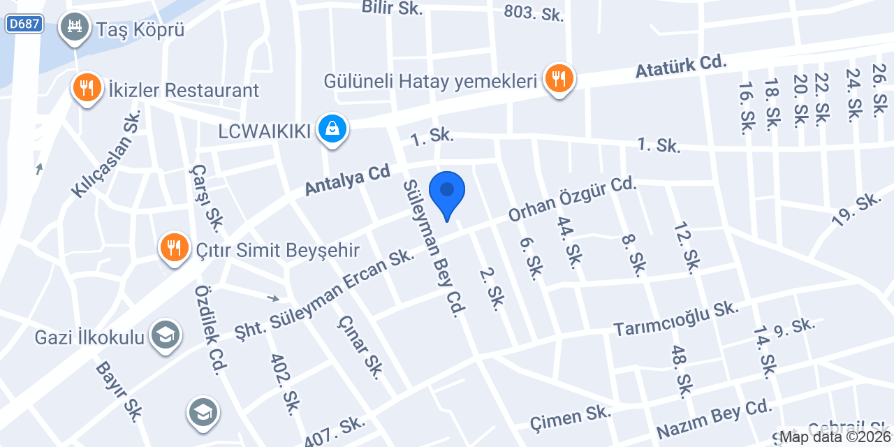 Çağ Çiçek Evi Beyşehir konumu