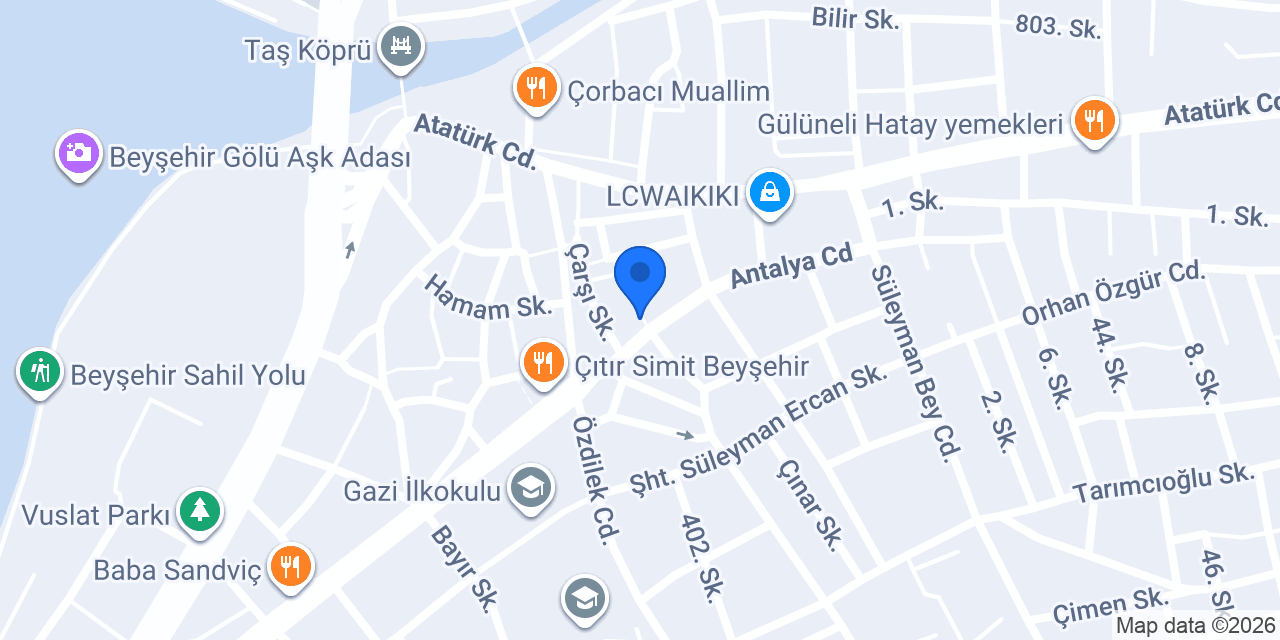 Damak Pide Salonu konumu