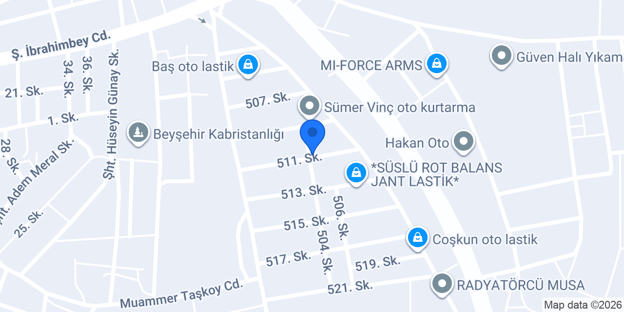 Özen Mobilya konumu