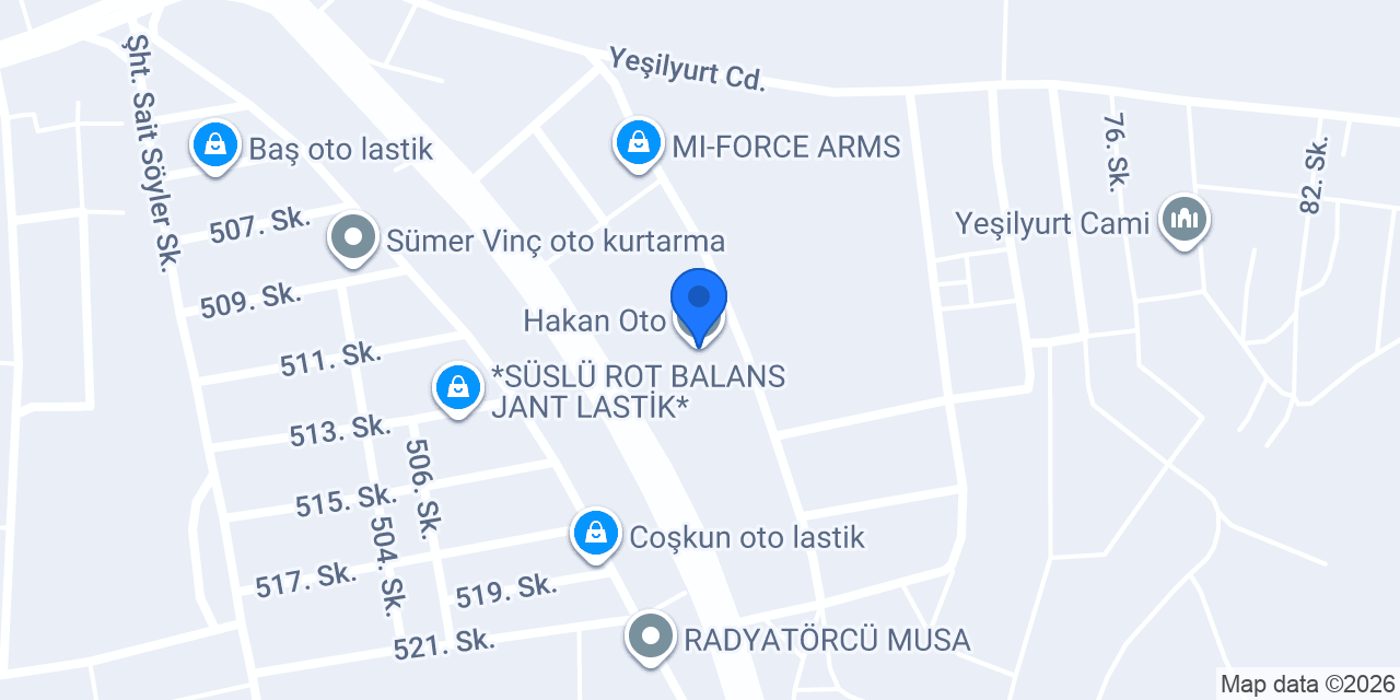 Hakan Oto konumu