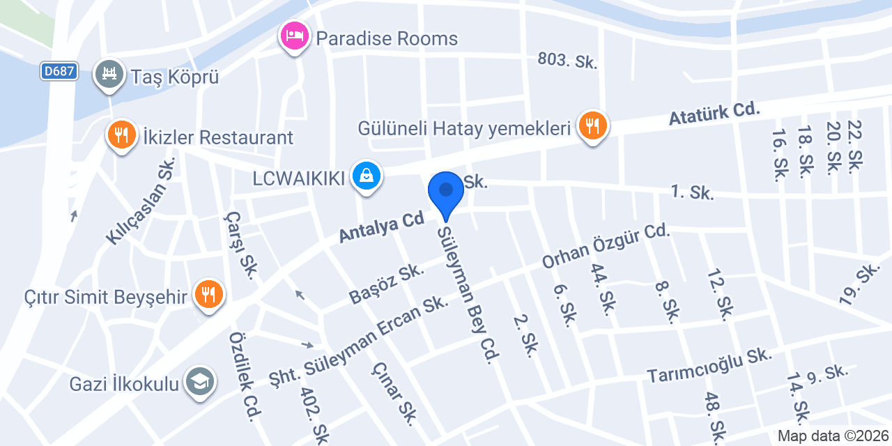 Şafak Etli Ekmek konumu