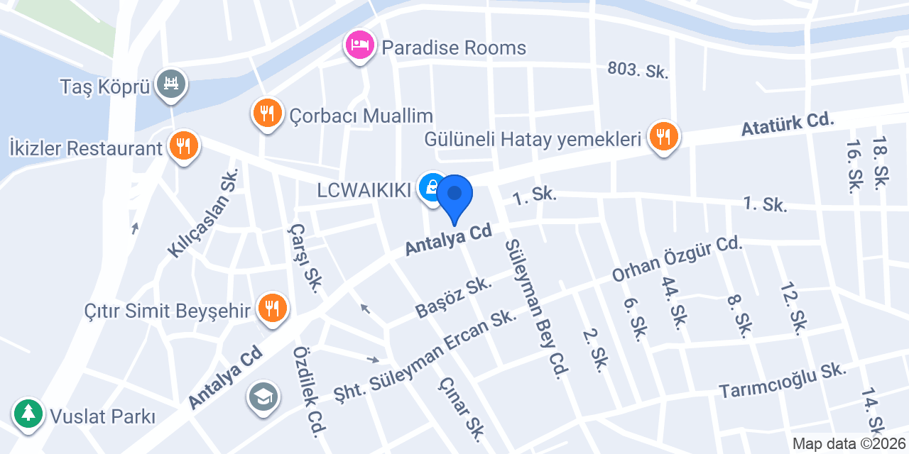 Beyşehir KOMEK Kurs Merkezi konumu