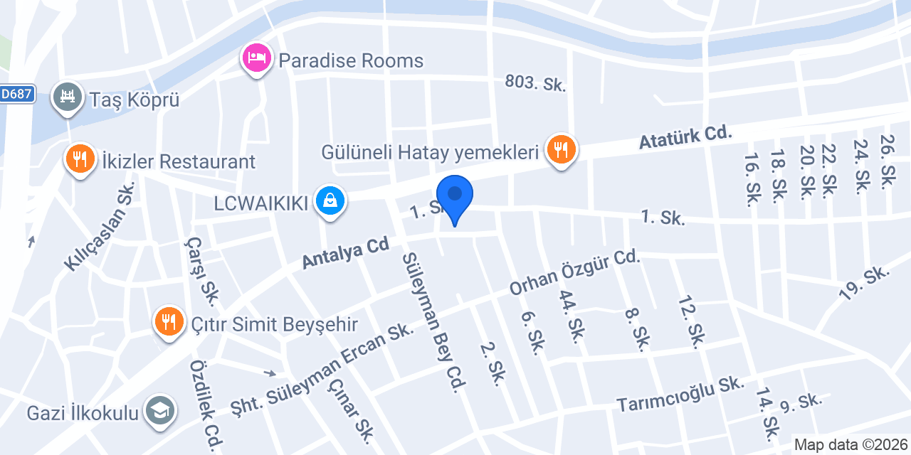 Çağlar Sıhhi Tesisat konumu