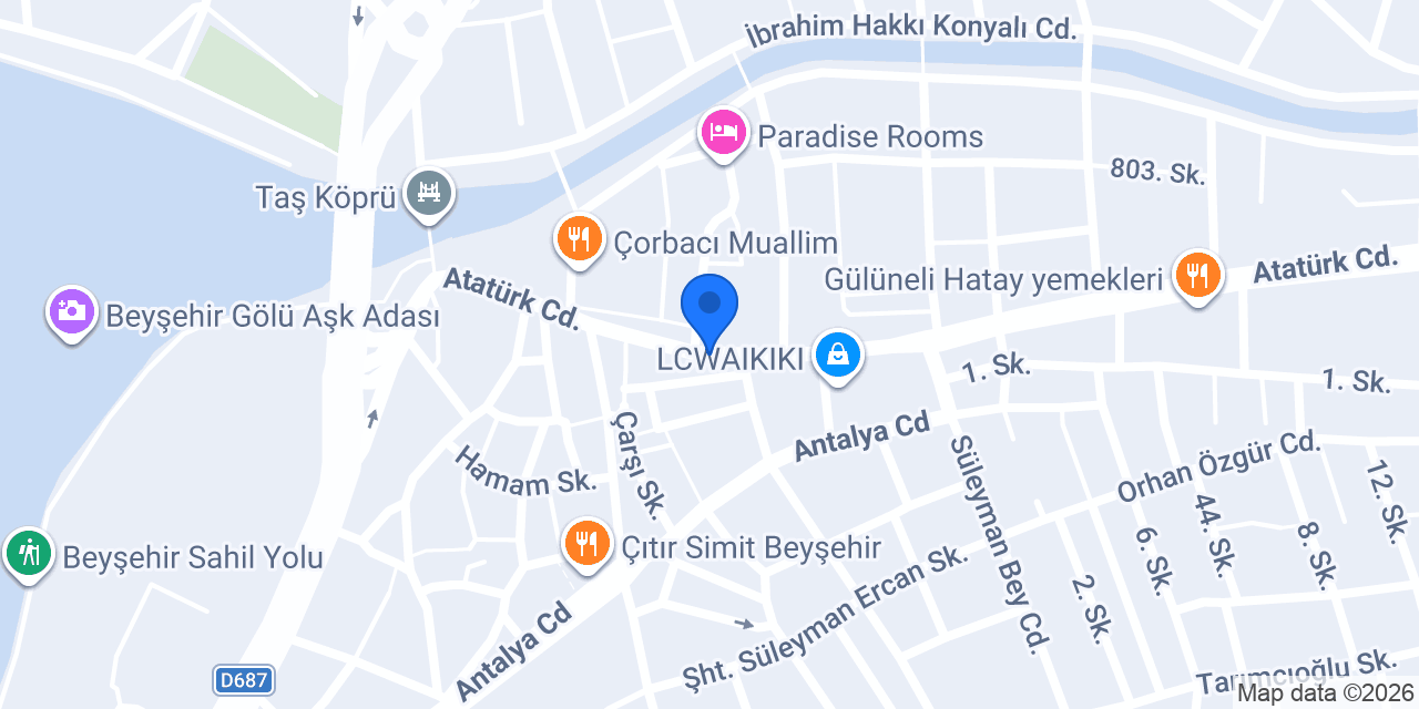 Beyşehir 1. Noterliği konumu