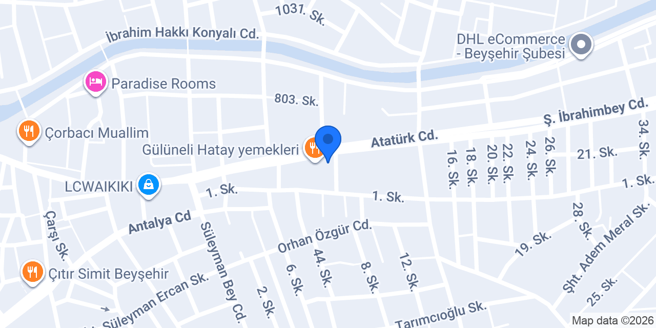 Öz Yapı Market konumu