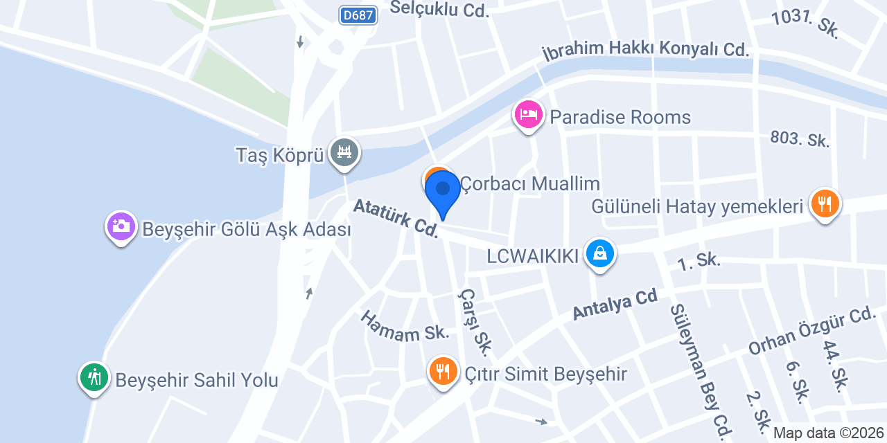 Yapı Kredi Bankası - Beyşehir Şubesi konumu