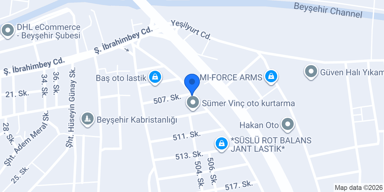 Güven Oto Lastik konumu