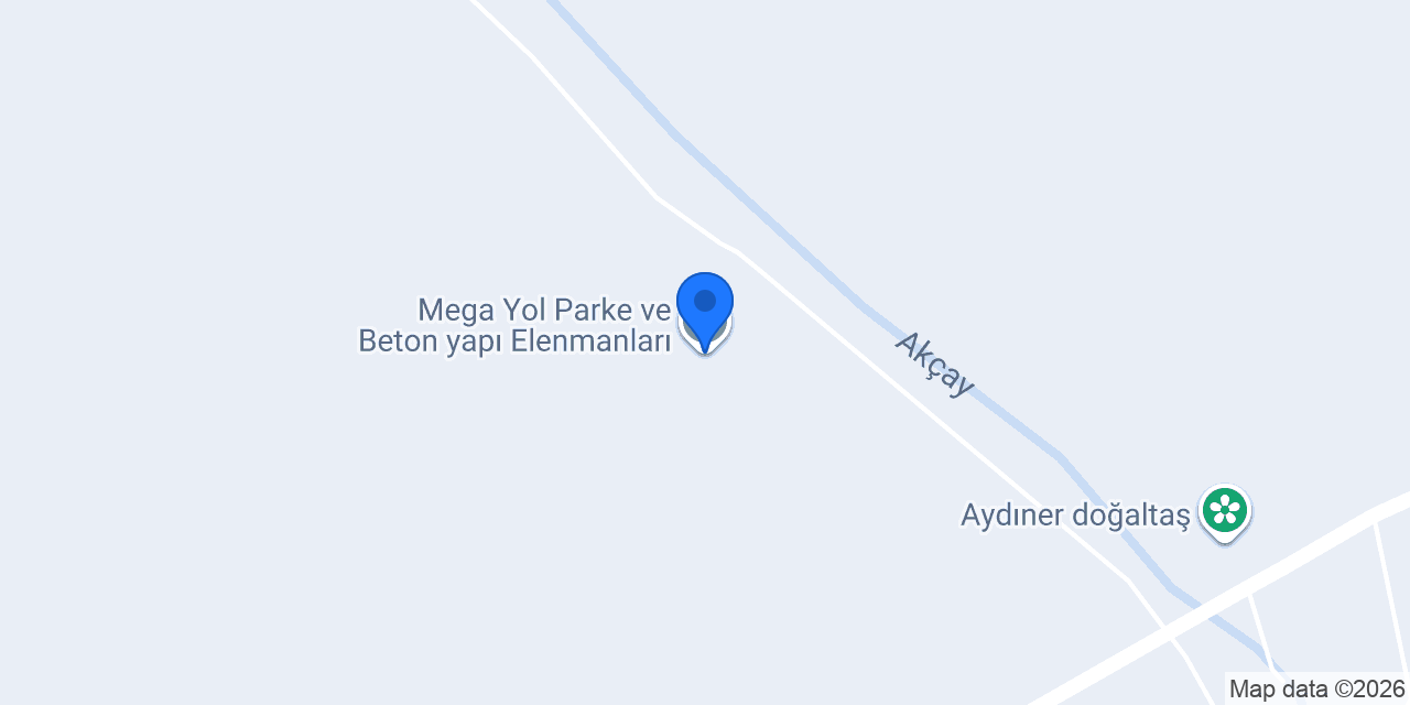 Mega Yol Parke ve Beton yapı Elenmanları konumu