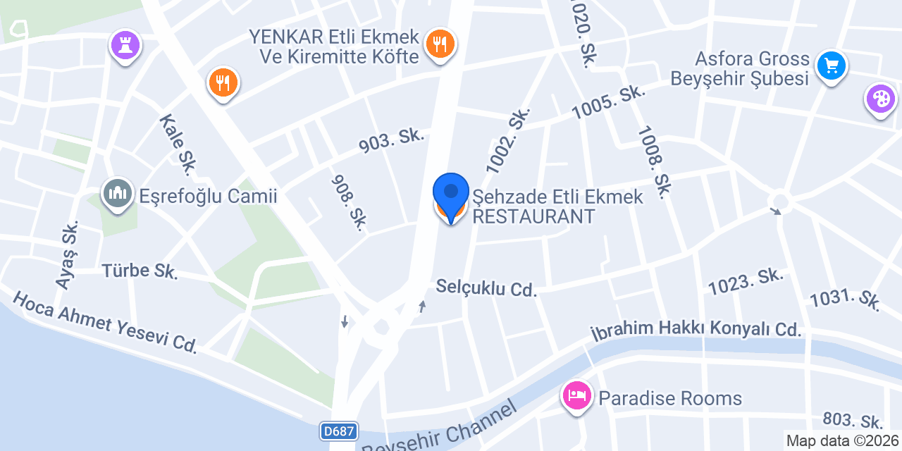Şehzade Etli Ekmek RESTAURANT konumu