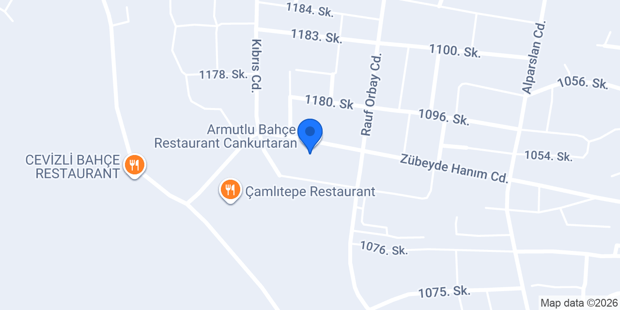 Armutlu Bahçe Restaurant Cankurtaran konumu