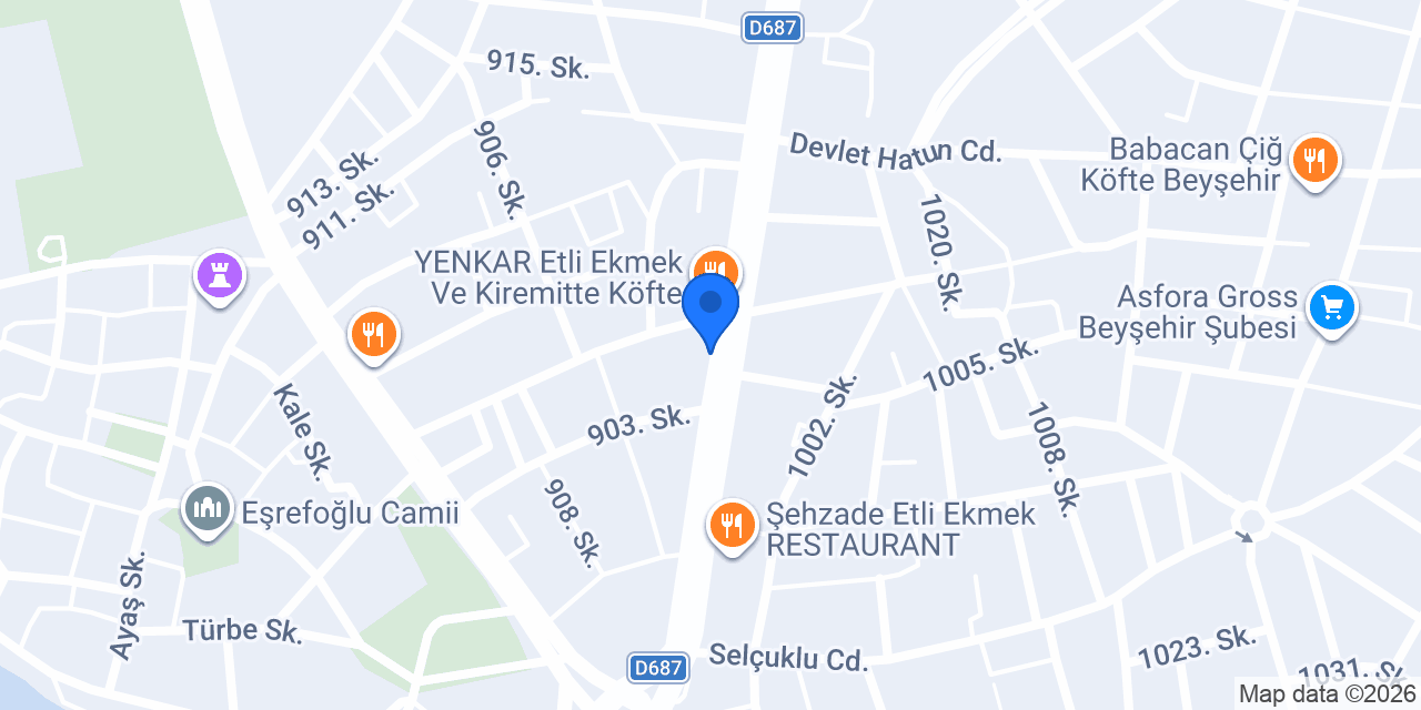 Meşhur Tatlıcı konumu