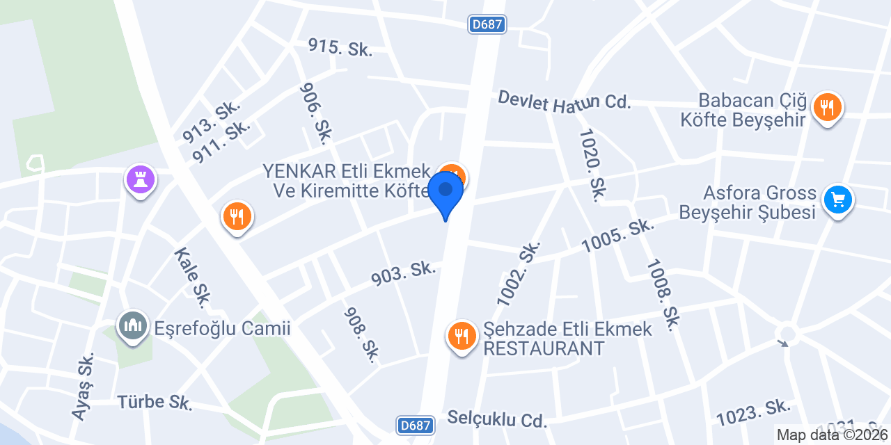 Seval Mobilya konumu