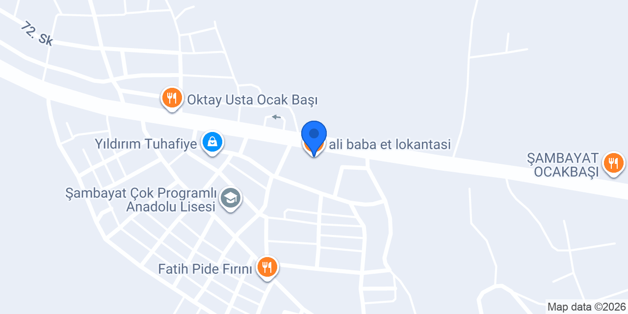 ali baba et lokantasi konumu