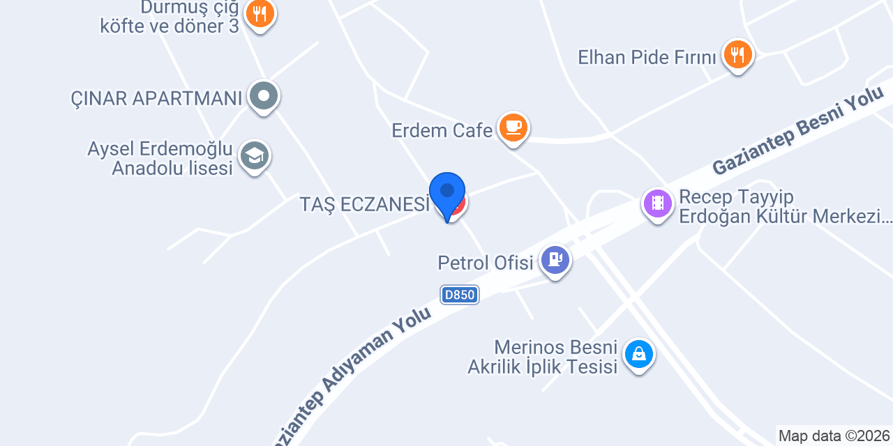 TAŞ ECZANESİ konumu