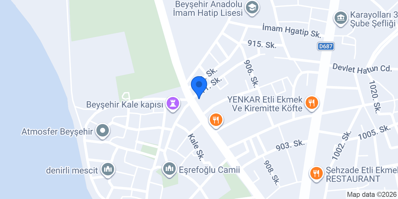 Köşk Pansiyon konumu