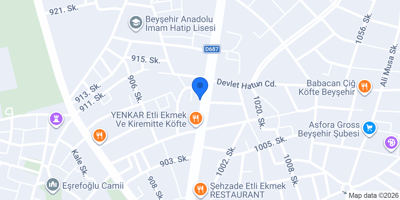 Leydi Gelinlik Beyşehir konumu