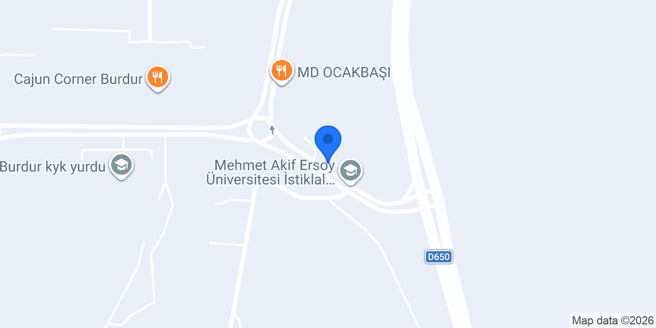Burdur Makü Taksi konumu