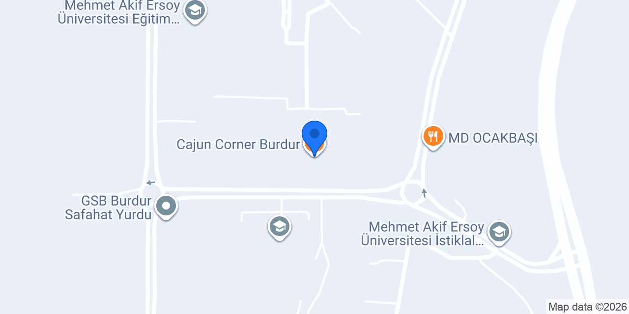 Cajun Corner Burdur konumu