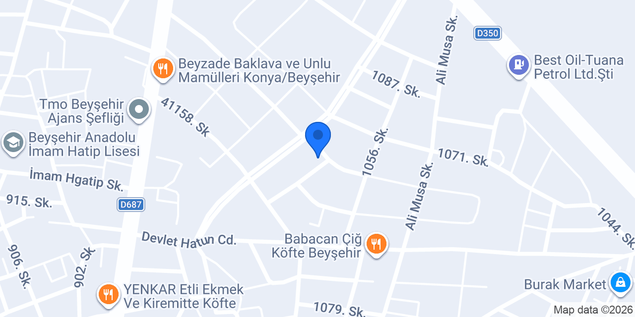 Zirve Yapı Dekorasyon Beyşehir konumu