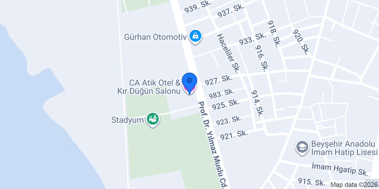 CA Atik Otel & Kır Düğün Salonu konumu