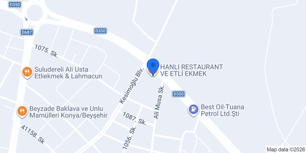HANLI RESTAURANT VE ETLİ EKMEK konumu