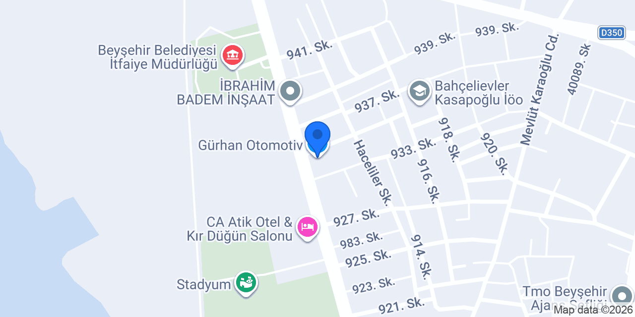 Gürhan Otomotiv konumu