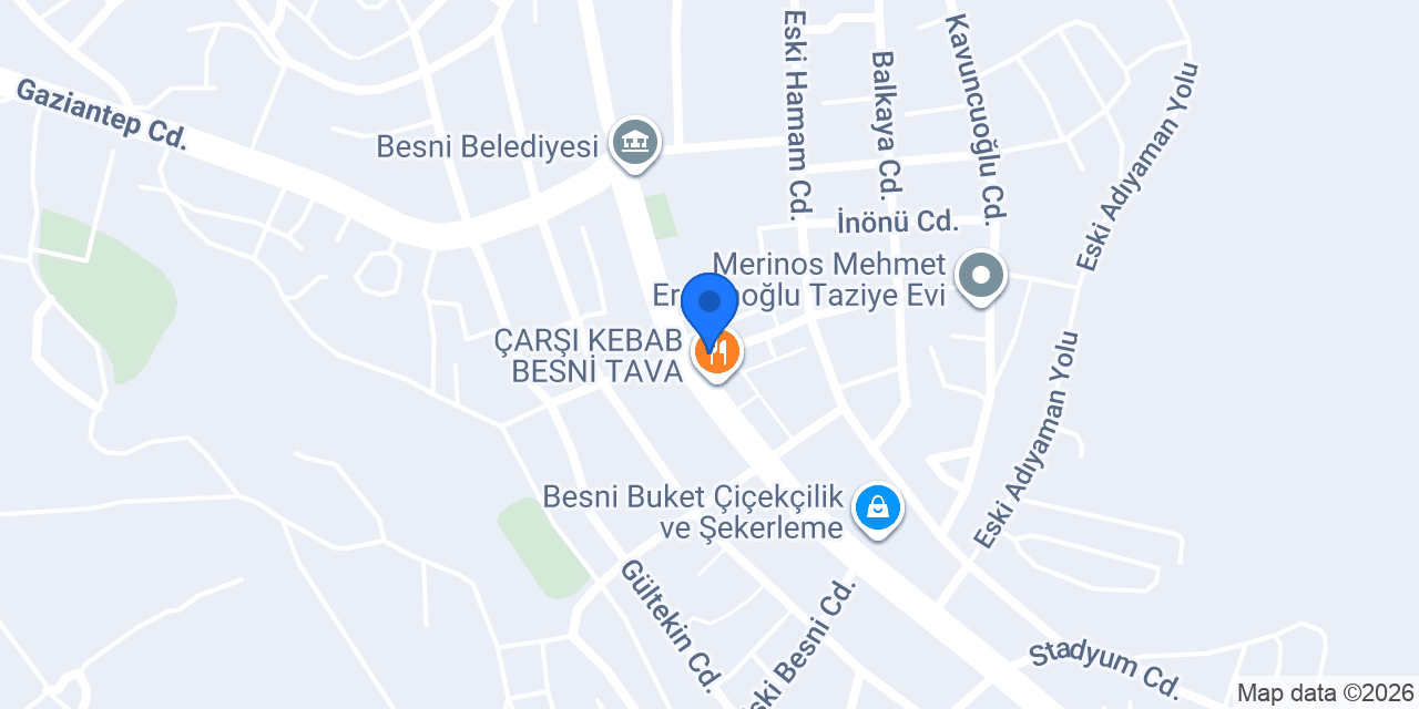 Çınar Taksi besni konumu