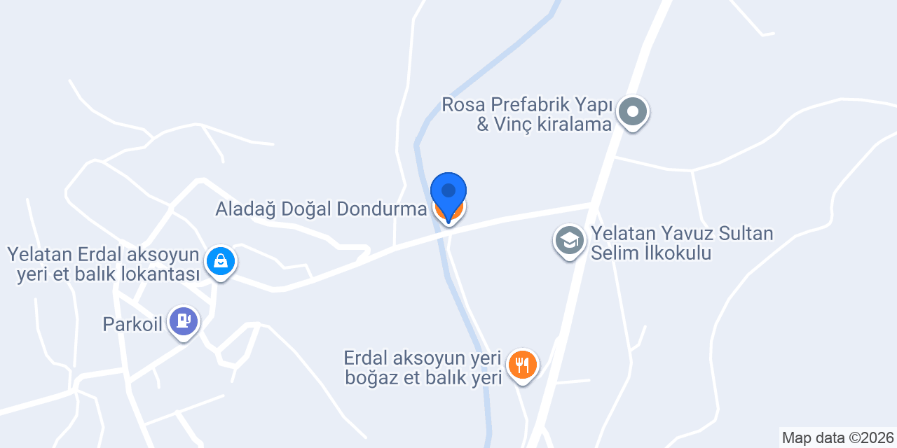 Aladağ Doğal Dondurma konumu