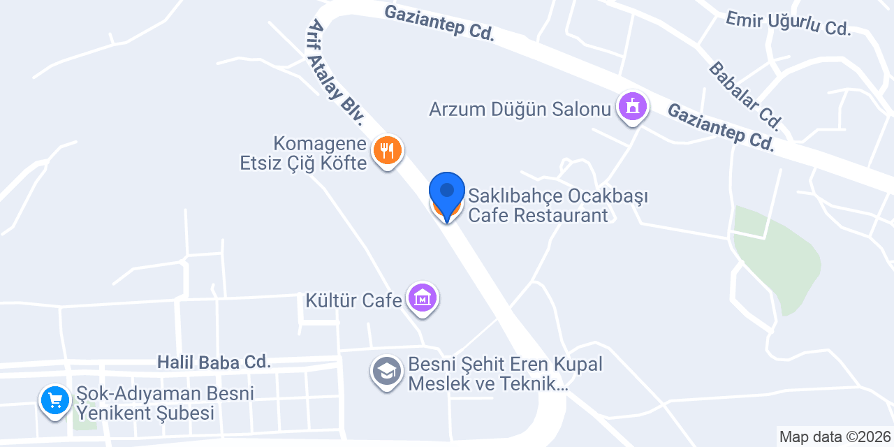 Saklıbahçe Ocakbaşı Cafe Restaurant konumu