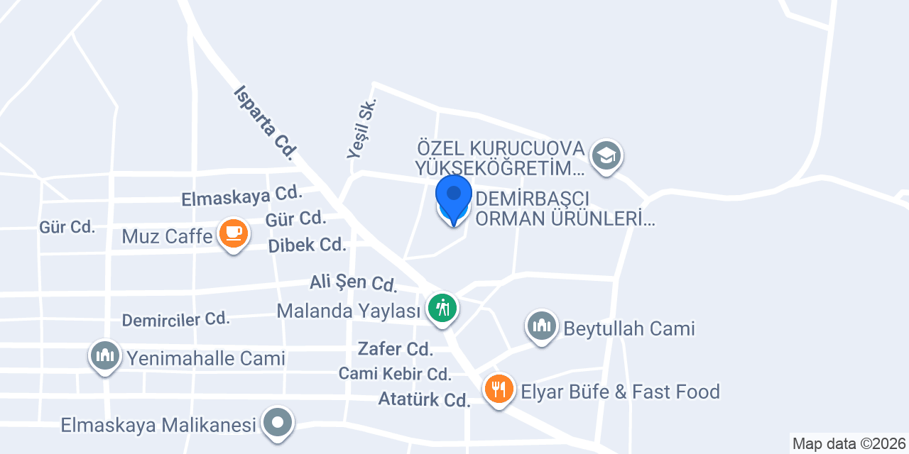 DEMİRBAŞCI ORMAN ÜRÜNLERİ KERESTE ATÖLYESİ konumu