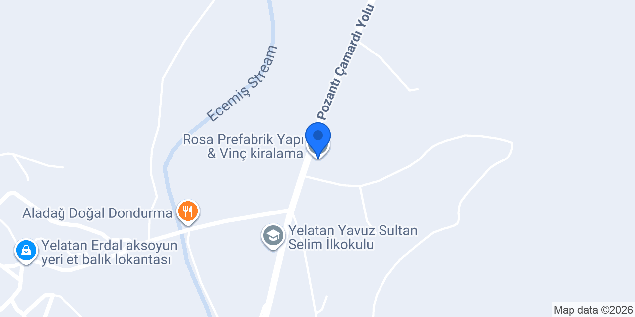 Rosa Prefabrik Yapı & Vinç kiralama konumu