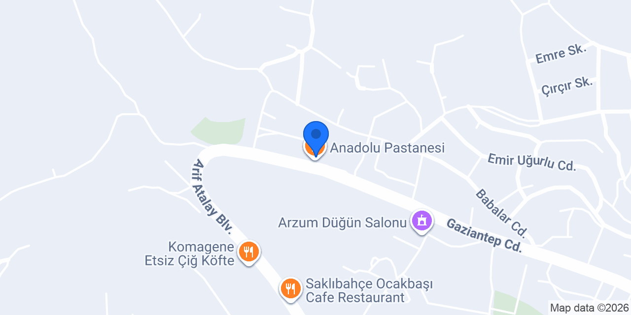 Anadolu Pastanesi konumu