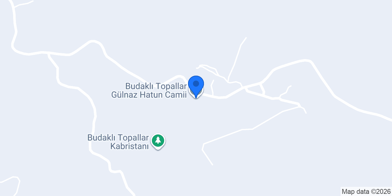 Budaklı Topallar Gülnaz Hatun Camii konumu