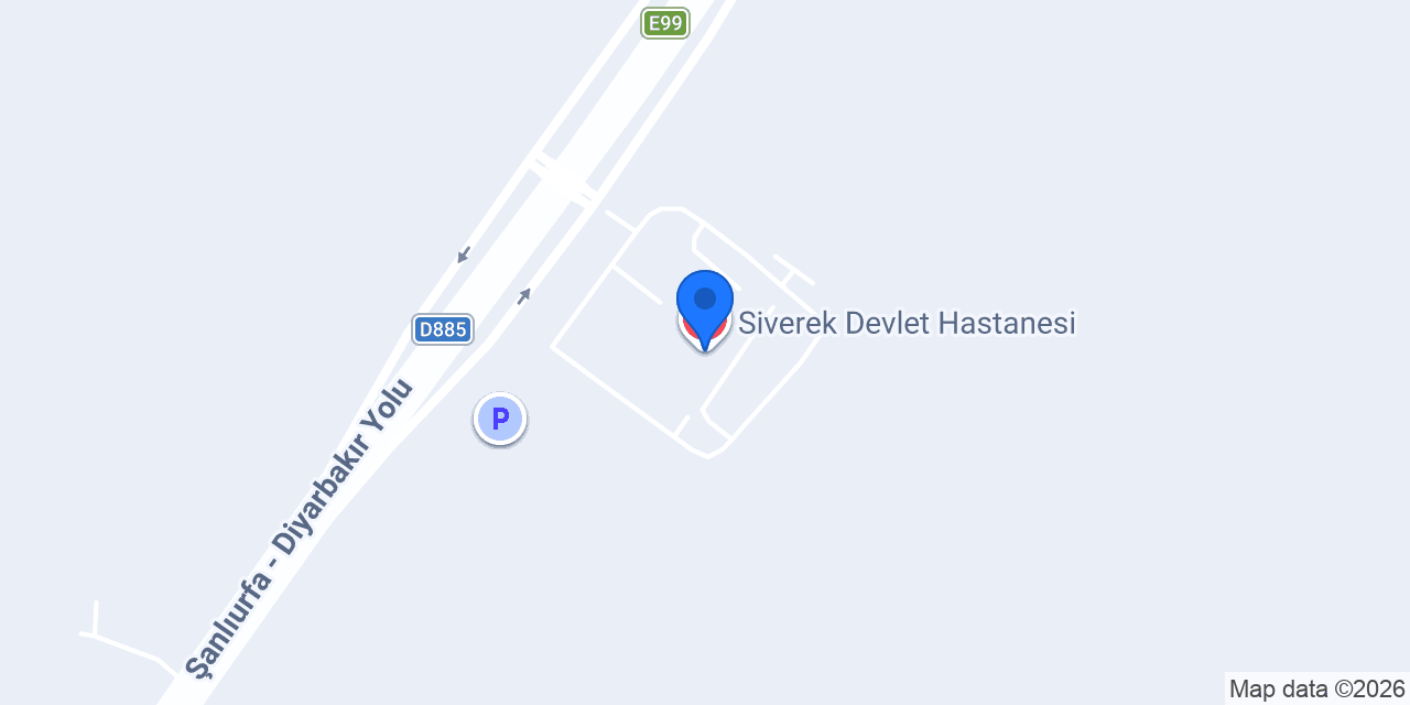 Siverek Devlet Hastanesi konumu