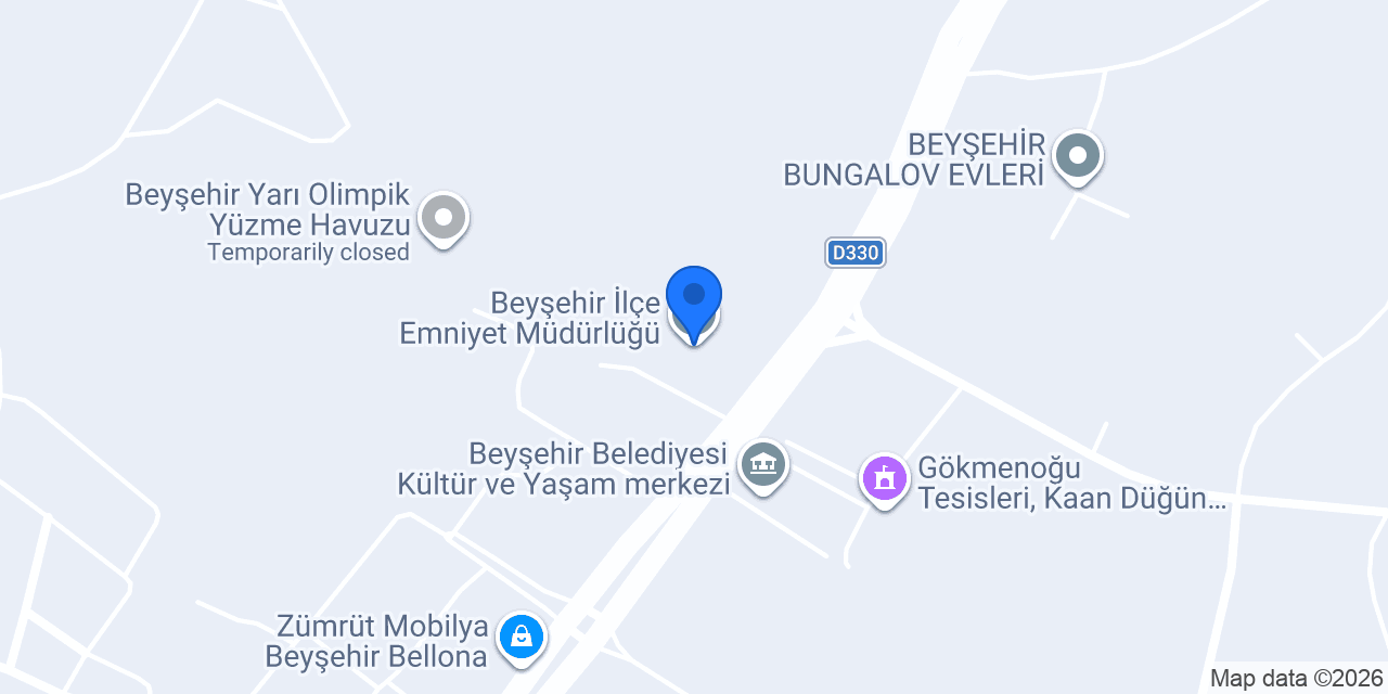 Beyşehir İlçe Emniyet Müdürlüğü konumu