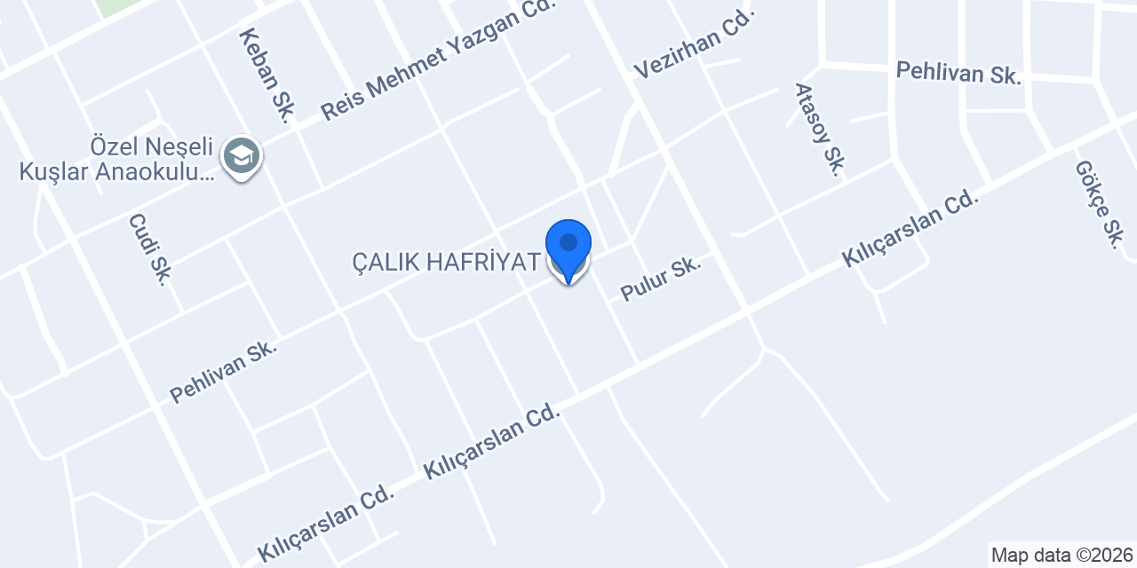 ÇALIK HAFRİYAT konumu